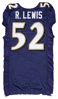 2009 Ray Lewis Game Used & Photo Matched Baltimore Ravens Jersey Used for 4 Games (Team LOA & MeiGray)
